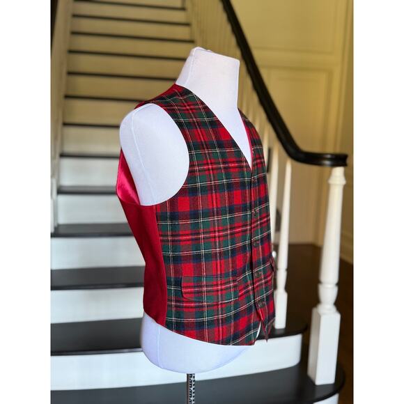 Vintage Pendleton Men's Red Plaid Tartan Wool Christmas Winter Preppy SteamPunk - Picture 3 of 10